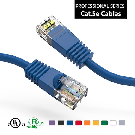 Bestlink Netware CAT5E UTP Ethernet Network Booted Cable - 100ft-Blue 100511BL